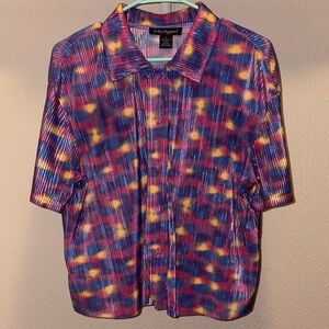 Soho Apparel Textured Multicolor Button-Up Shirt | Size M | Like New